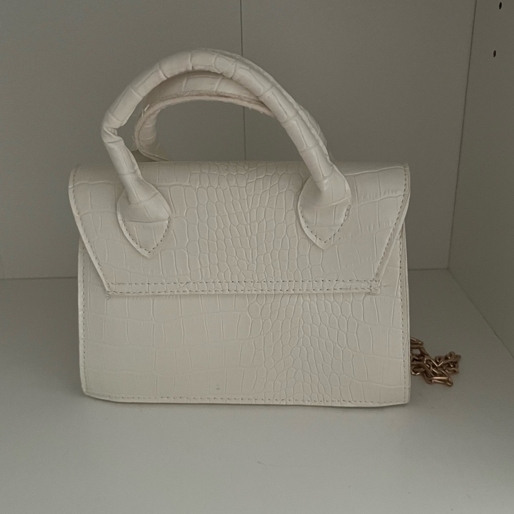 Boohoo Plus Cream Mini Bag Structured Design
